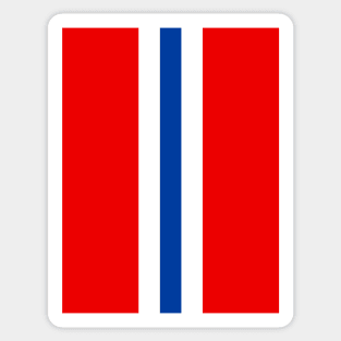 Retro Rangers Vertical Bar Stripes Red, White, Blue Sticker